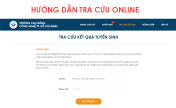 Hướng dẫn kiểm tra kết quả Tuyển sinh