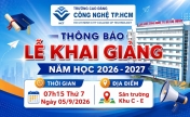 THÔNG BÁO LỄ KHAI GIẢNG NĂM HỌC 2026 - 2027