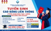 THÔNG BÁO TUYỂN SINH CAO ĐẲNG LIÊN THÔNG NĂM 2026 THỜI GIAN ĐÀO TẠO CHỈ 1 NĂM