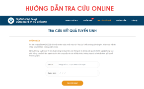 Hướng dẫn kiểm tra kết quả Tuyển sinh