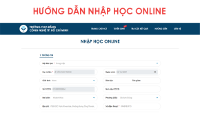 Hướng dẫn Nhập học Online