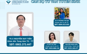 DANH SÁCH CÁN BỘ TƯ VẤN TUYỂN SINH NĂM 2026 – TRƯỜNG CAO ĐẲNG CÔNG NGHỆ TP.HCM (HCT)
